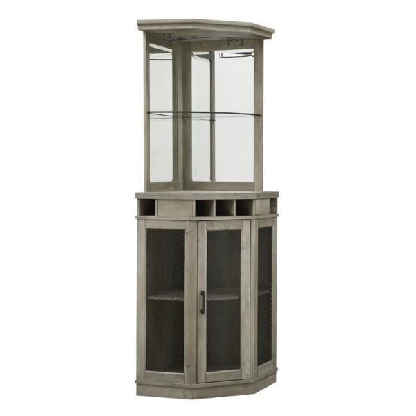 Wooden Crate Corner Wine Bar Cabinet rack Home Furniture