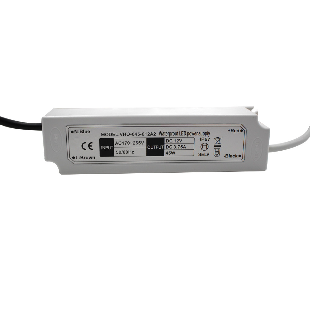 Алюминиевое заключенное электропитание водителя 100W прокладки СИД 12V 24V ультра тонкое