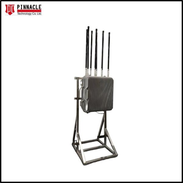 Aluminium UAS FPV Counter Drone Jammer Signal Jamming 200W IP65 Waterproof