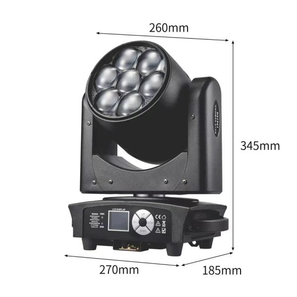 Project Installation 300w Moving Head RGBW 4in1 Wash Effect LED Lights for Wedding Stage