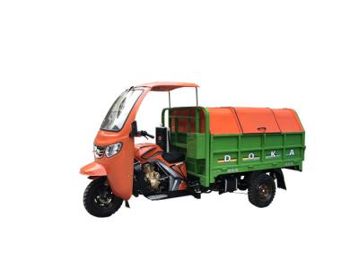 Gasoline 250CC Cargo Tricycle For Waste Collection , Automatic Lifting System