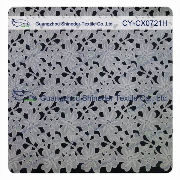 Thick Polyester Charming Allover Fabric Chemical Lace For Lady Garment