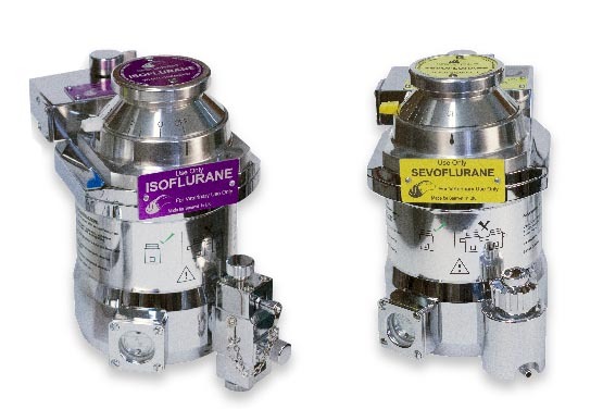 Anesthesia Machine Mental / Plastic Veterinary Vaporizer  Isoflurane Sevoflurane Type