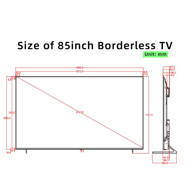 85 Ultra Slim Bezel Smart TV - Premium Business Display Solution, Stunning 4K Visuals Unmatched Reliability For 24/7 Operation