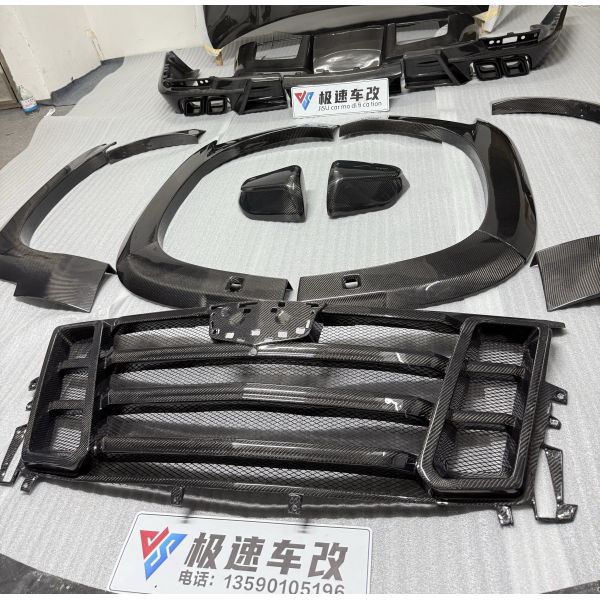 PD Style Tesla Model Body Kit Front Rear Bumper Side Skirt Diffuser Spoiler Black