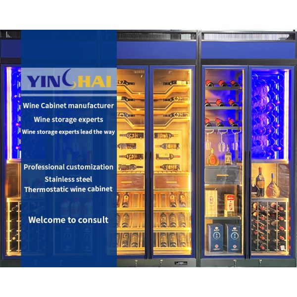Custom Stainless Steel Wine Cellar Freestanding Luxury Wine Cellar High Capacity