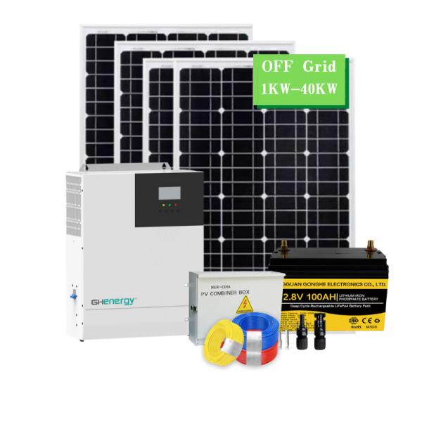 3KW-20KW Residential Solar Power Systems Pure Sine Wave Output