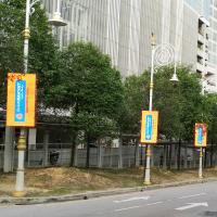 6 mm de píxeles de luz de polo LED pantalla de publicidad lámpara de post Smart LED pantalla