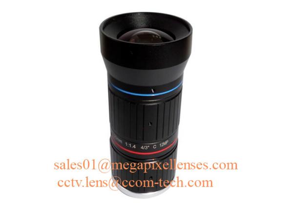 4/3 35mm F1.4 12Megapixel C Mount Manual IRIS Low Distortion ITS Lens, 35mm Traffic Monitoring Lens