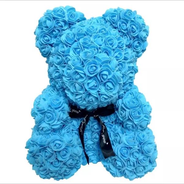 Rose Bear for Christmas Day  Teddy Bear with PE Roses Bouquet Flower Teddy Rose Bear Rose Flower  bear gift
