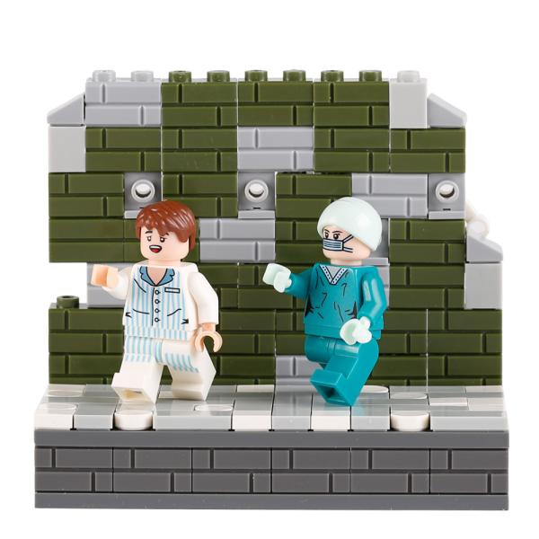 MOC character career model hospital patient nurse paramedic doctor mini figures building blocks