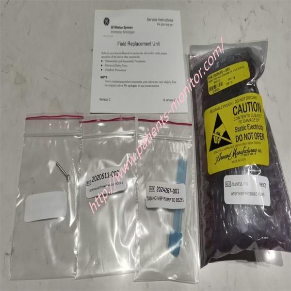 GE PDM NiBP Assembly 2031069-043 with Manifold & Hose