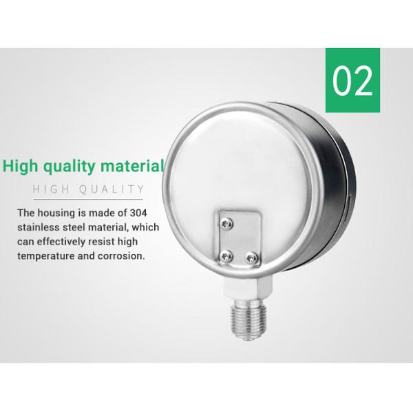YE75BF 76mm Nominal Diameter Overvoltage Protection All Stainless Steel Pressure Gauge