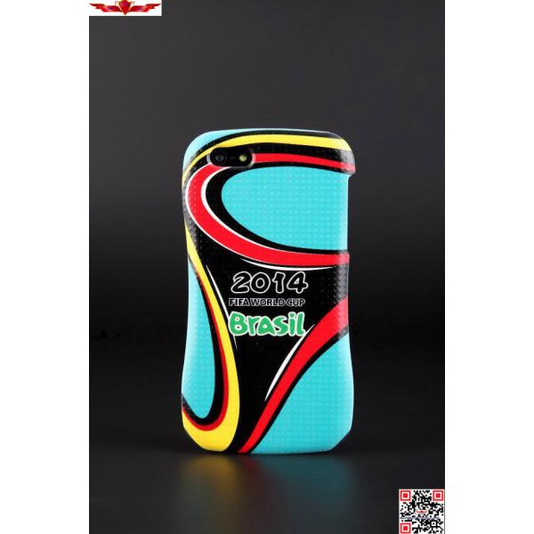 3D Printing 2014 Brazil World Cup Aluminum Bumper With PC Back Cover Cases For Iphone 5 5S