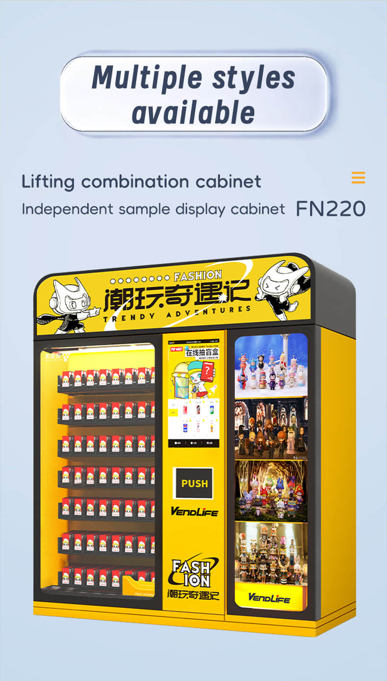 Automatic Blind Box Vending Machine with Elevator Pickup System, Customizable Display Cabinet and Smart Management Platform for Unmanned Retail Business