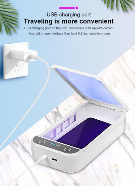 99.9% Kill Bacteria Mobile Phone Disinfection Box Esterilizadora Telefono UV