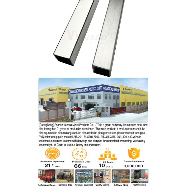 0.4mm-1.2mm Толщина 6M Длина Нержавеющая сталь квадратная труба 10mmx10mm Размер AISI 201 304 316 Нержавеющая металлическая труба