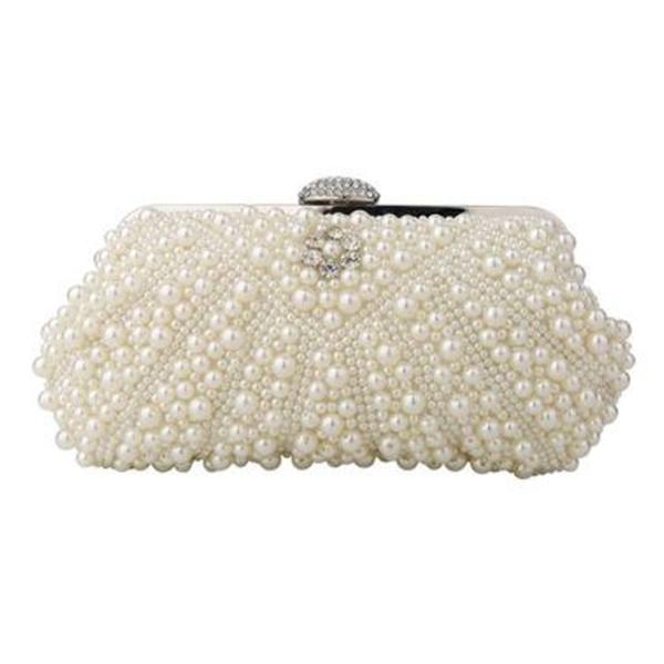 Korean wedding bag high-end pearl bag clutch chain single shoulder bag fashionable lady pearl banquet evening bag