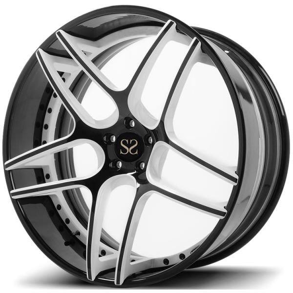 BMW X5 3 Piece Forged Wheels Car Rims 19 20 21 22 Black Barrel + Tone Color Disc