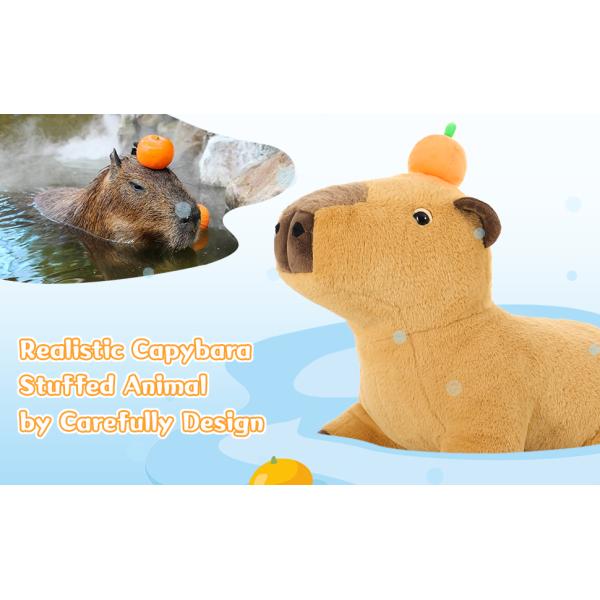 24  Life-Like Large Capybara Plush Toy Realistic Giant Stuffed Animal Soft Body Hugging Pillow Best Gift Boys Girls Birthday