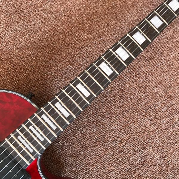 New custom Electric guitar Hot Selling red color Electric Guitar 6 Strings Guitars with black binding and black hardware