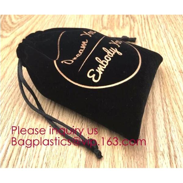 Black Cotton Linen Packaging Pouch With Grosgrain Ribbon,Linen Grid Printed Drawstring Storage Bag Pouch Organizer BEGAS