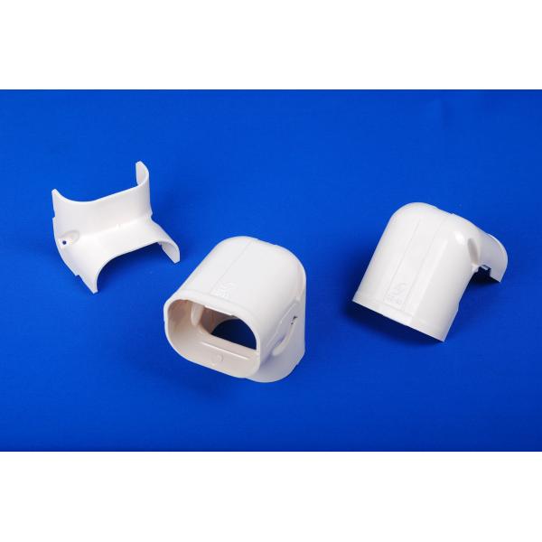 White Color PVC Ac Pipe Cover , 80mm White Ac Line Set Cover CE Certification