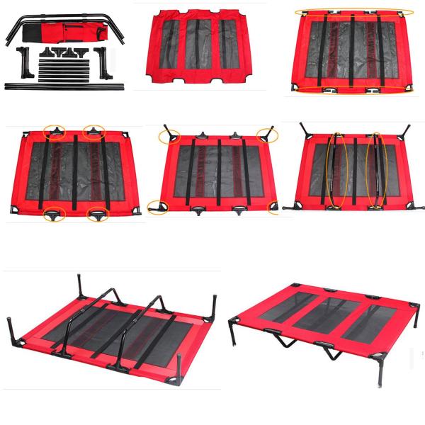 Oxford Fabric Outdoor Dog Bed Elevated Pet Cot Bed Factory