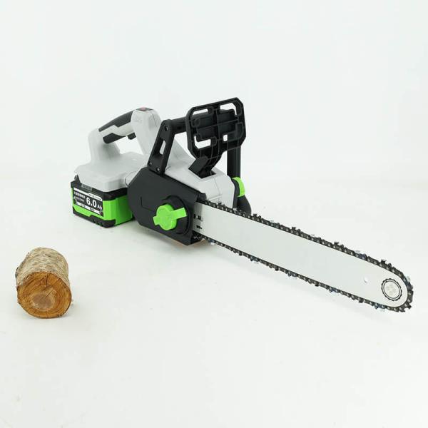 Motosierra inalámbrica de 16 pulgadas con aceite de cadena automático y potencia sin escobillas para un corte de madera rápido y eficiente
