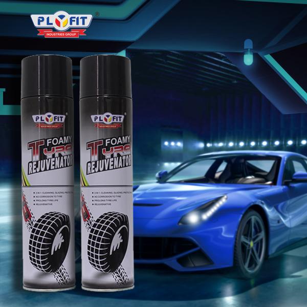 Liquid Polish Car Tyre Shine Spray Tinplate Can Plyfit Tire Foam Cleaner