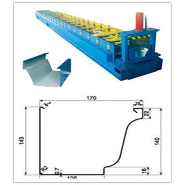 Special Shape Downpipe Roll Forming Machine 392mm Feeding Width For Galvanized Steel