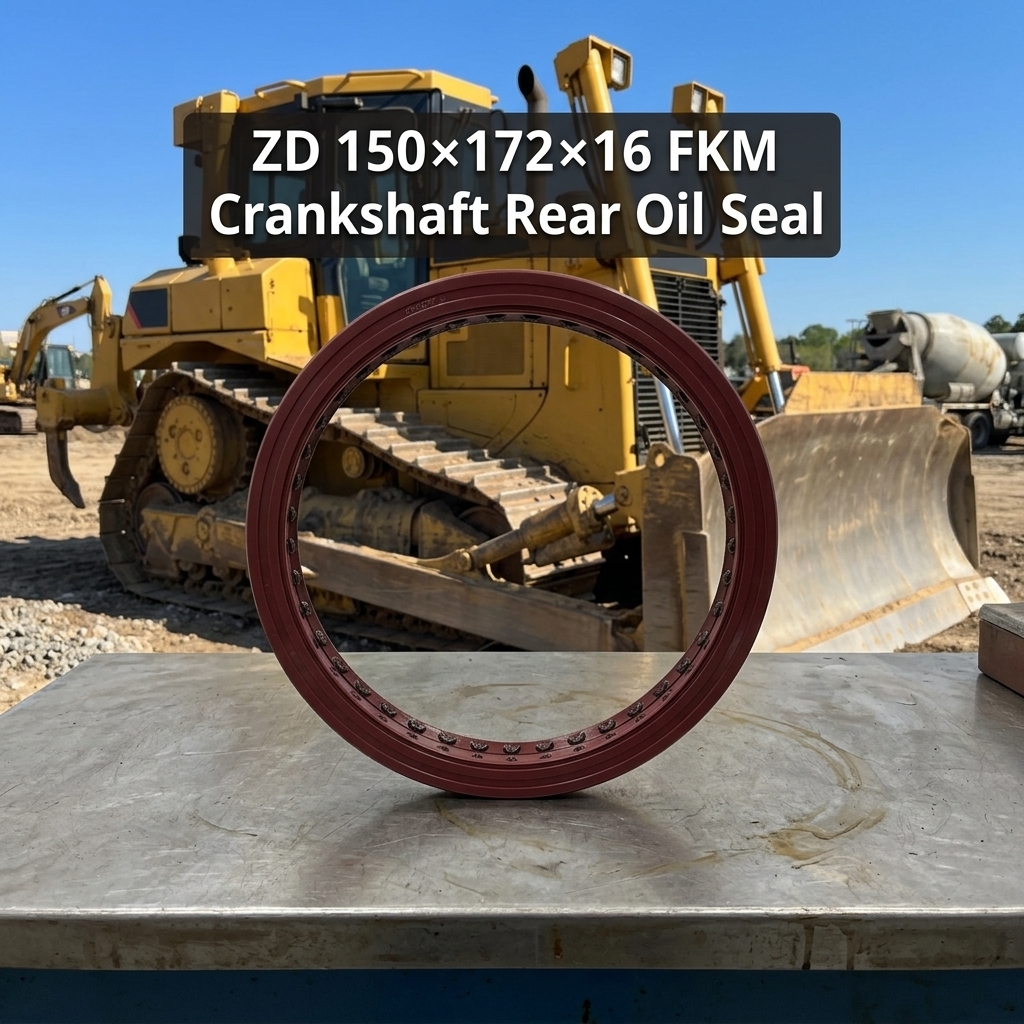 ZD 150×172×16 FKM Double Layer Double Spring Crankshaft Rear Oil Seal OE 1005080-81D For FAW J6 J7 JH6 Xichai CA6DM Diesel Engine Truck Parts