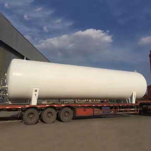 Réservoir de stockage horizontal cryogénique de N2 liquide de 100 m3, 0,8 MPa