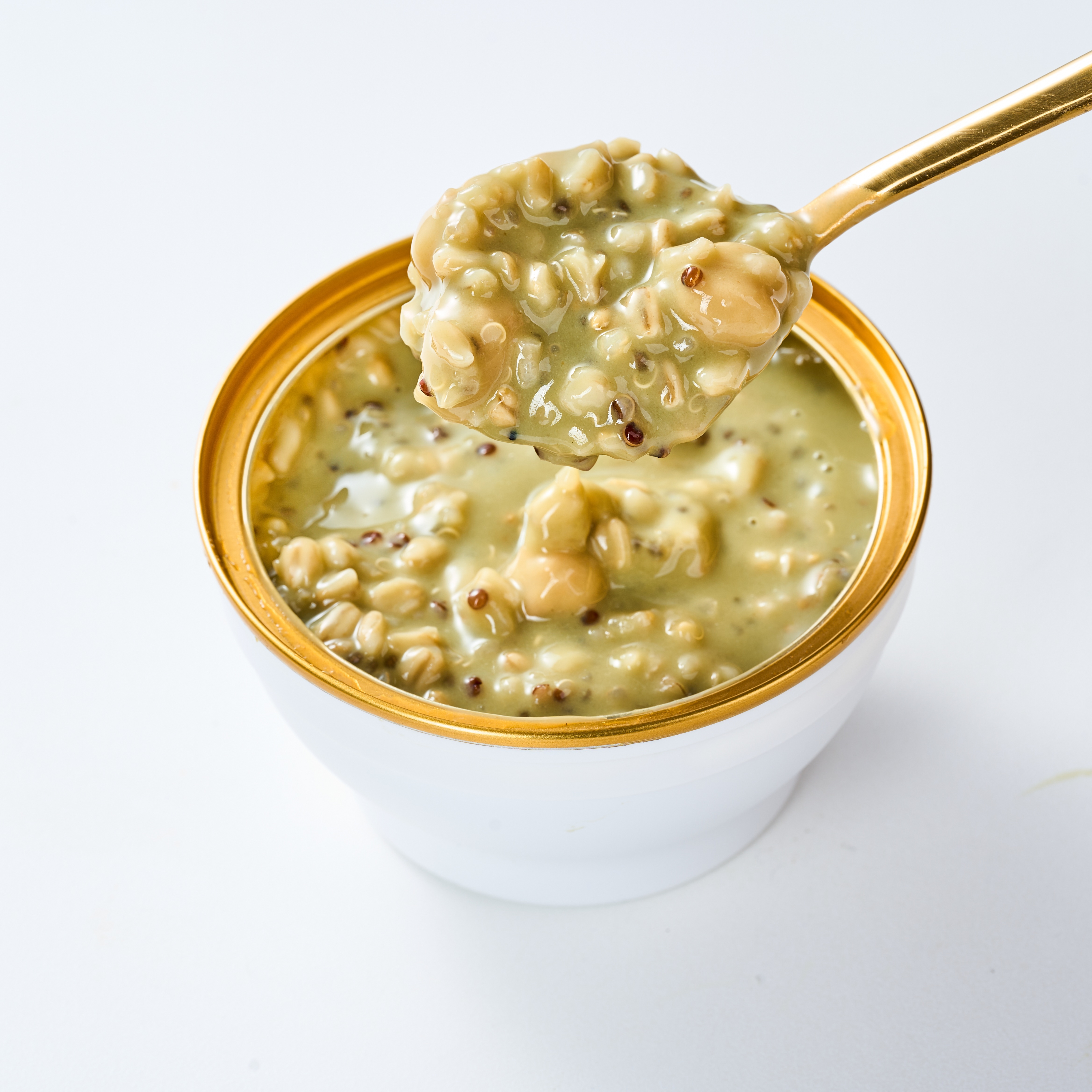 Velvety Milk-Infused Kale Moringa Chia Seed Oat Congee: Gluten-Free High-Satiety Breakfast to Curb Mid-Morning Cravings