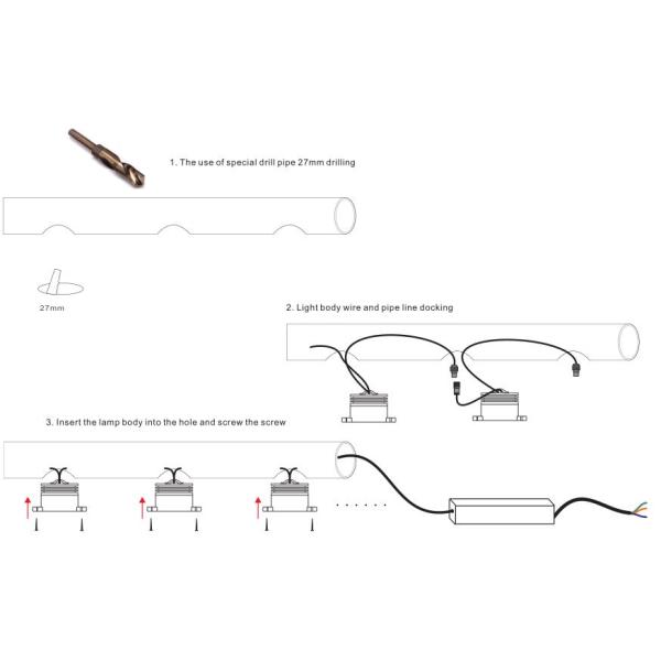 Las luces de aluminio de la barandilla del LED, lámpara del paisaje llevaron Uplights