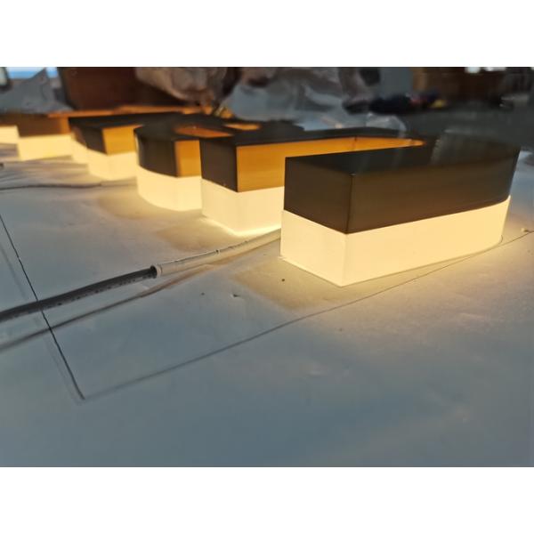 White Polished LED Edge Light Signs 6500k 5000k 4000k 3000k Stainless Steel