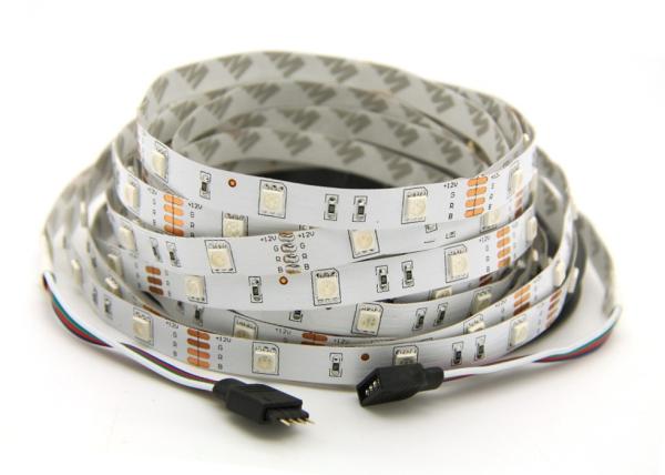 Waterproof IP65 RGB 5050 LED Strip High Intensity 3M Adhesive 24V With Multi Colors