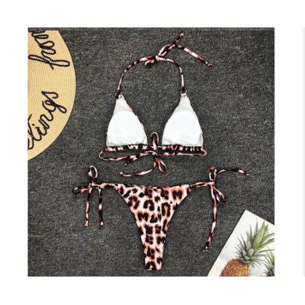Womail Alluring Biquini Leopard Printed Bikini Push-Up Padded Swimwear Women's