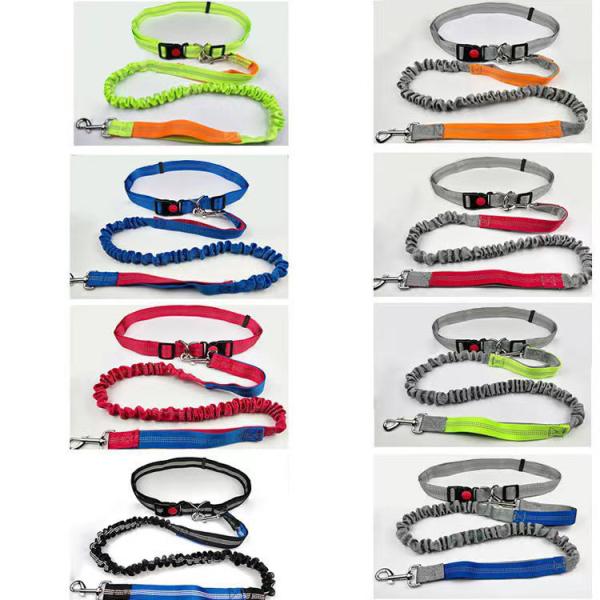 Leashes para perros de mascotas ajustables sin manos con logotipo personalizado de cintura larga cuerda de nylon doble