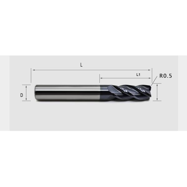1mm - 4mm Round Ball Nose Carbide End Mill Tungsten Steel Spiral Tools
