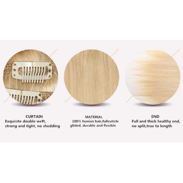 Расчесывайте легко зажим в естественных расширениях волос, белокурый зажим 8А в расширениях волос