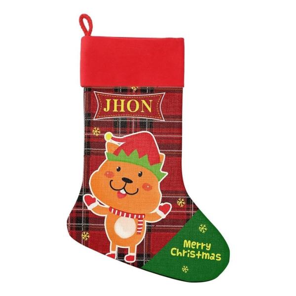 Sublimation Xmas Decorations Personalized Charpie Sublimation Blank Christmas Stockings With Red Cuff