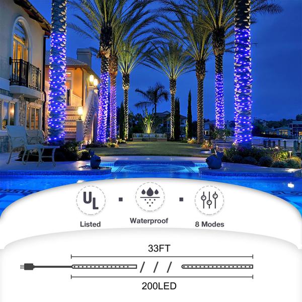 10M LED Rope Strip Lights Remote Control Outdoor LED Fairy Garland Lights