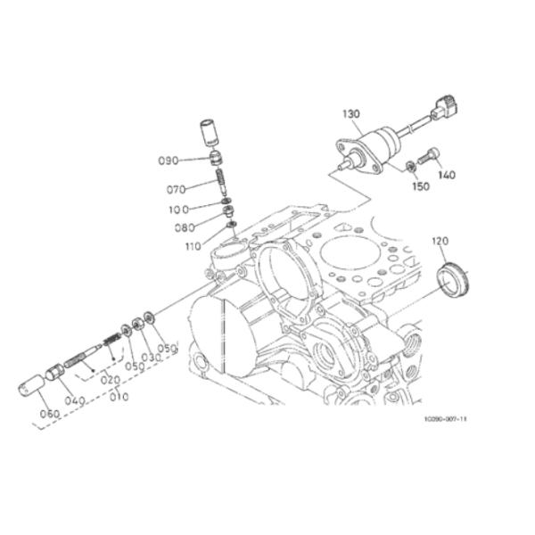 17208-60015 17208-60010 Стойковый соленовый клапан для KUBOTA мини-экскаваторов