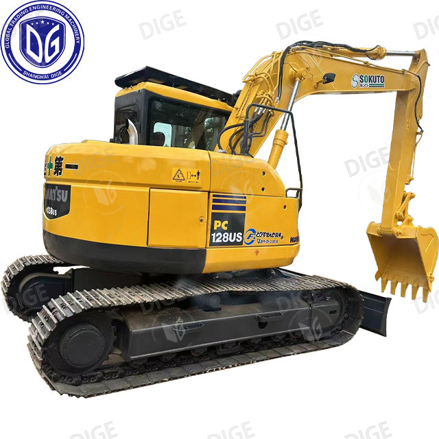 PC128US Использованный экскаватор Komatsu 12,8 тонны Использованный экскаватор Crawler Эксплуатационный экскаватор