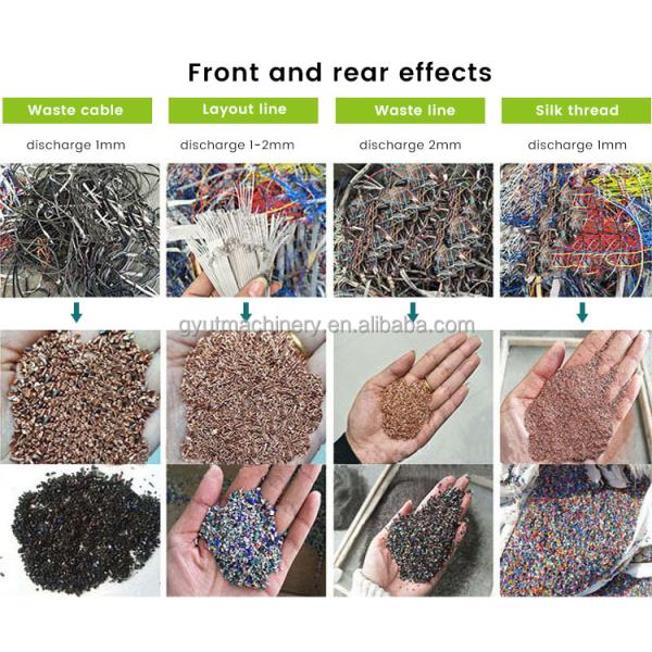 Поддерживающая однофазная кабельная шлифовальная машина для переработки отходов металлических проводов