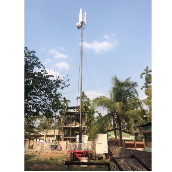 15m pneumatic telescopic mast 300kg payloads NR-3300-15000-300L for mobile telecommunication tower