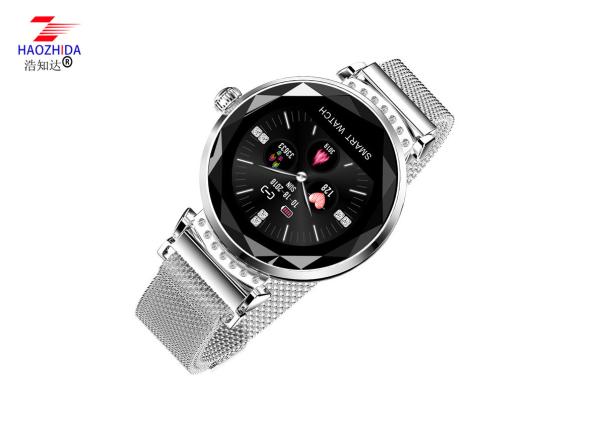 fashion round touch screen microwear h2 magnetic smart bracelet watch women ladies waterproof ip67 smartwatch h2 for gir