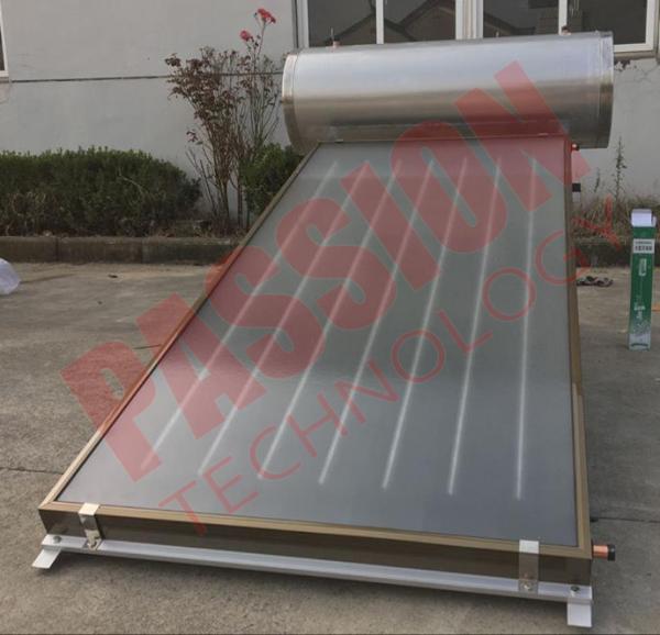 Compact Swimming Pool Solar Powered Hot Water Heater Flat Plate Blue Film Coating Solar Collector
