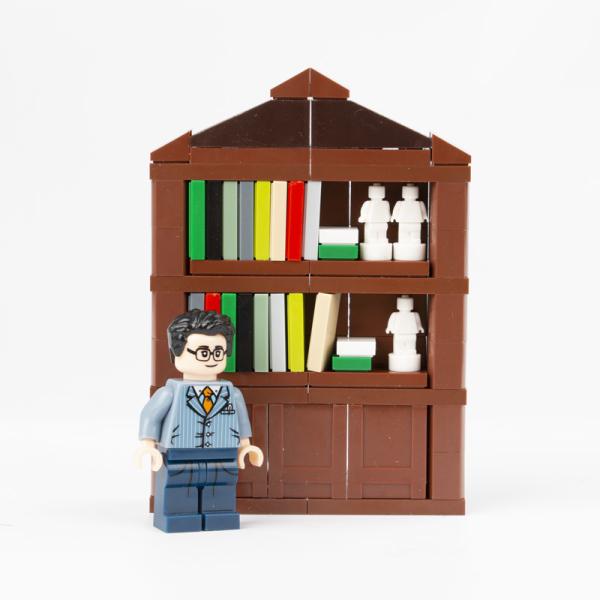 City accessories home room scene study furniture magic books bookshelf Building Blocks